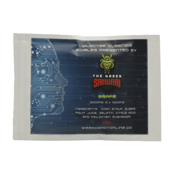 The Green Samurai - Shroom Gummies - Grape - 3g | Fungalfriend Canada
